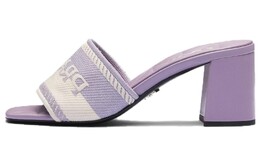 Prada: Фиолетовые шлёпанцы 