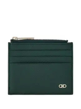 Ferragamo: Зелёный картхолдер  Gancini