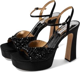 Badgley Mischka: Чёрные сандалии 