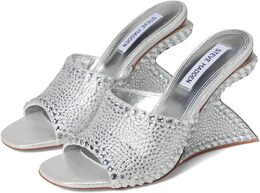 Steve Madden: Серебристые сандалии 