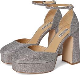 Badgley Mischka: Серебристые туфли 
