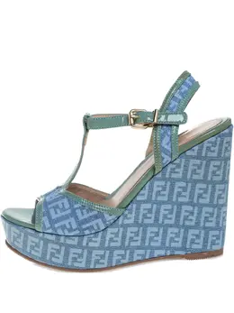 Fendi Pre-Owned: Голубые сандалии 