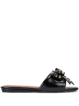 Kurt Geiger London: Чёрные сандалии 