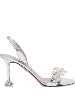 Aquazzura: Серебристые сандалии 