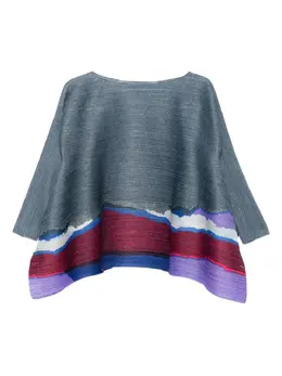 Pleats Please Issey Miyake: Топ с абстрактным принтом 