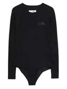 MM6 Maison Margiela: Чёрный боди 