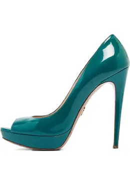 Prada Pre-Owned: Зелёные туфли 