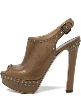 Prada Pre-Owned: Коричневые босоножки 