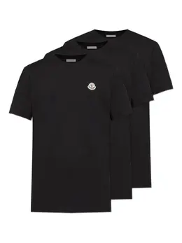 Moncler: Чёрная футболка 