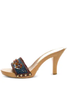 Dolce & Gabbana Pre-Owned: Голубые сандалии 