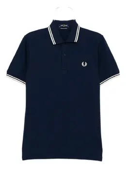 Fred Perry: Синее поло  Twin Tipped