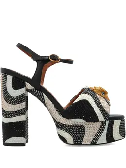 Kurt Geiger London: Чёрные босоножки 