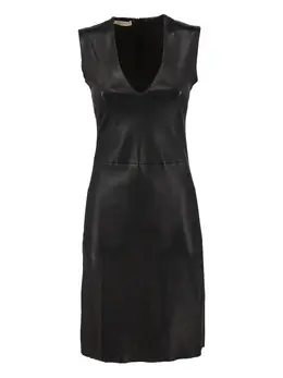 Prada Pre-Owned: Кожаное платье 