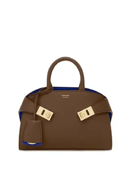 Ferragamo: Коричневая сумка-шоппер 