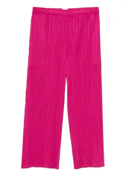 Pleats Please Issey Miyake: Розовые брюки 