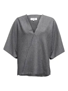 MM6 Maison Margiela: Блуза с v-образным вырезом 