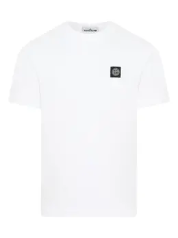Stone Island: Белая футболка 