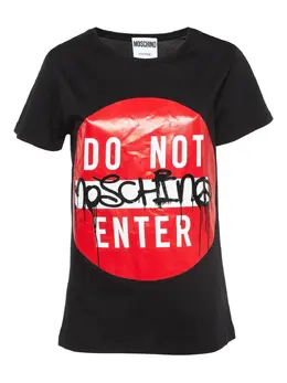 Moschino Pre-Owned: Чёрная футболка 