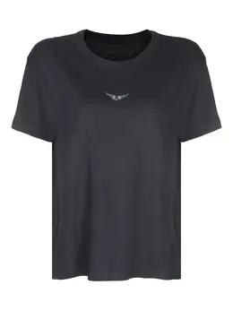 zadig and voltaire: Футболка со стразами 