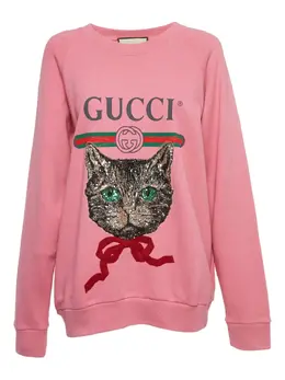 Gucci Pre-Owned: Розовый свитшот 