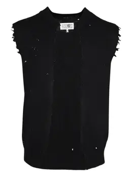MM6 Maison Margiela: Жилет из кролика 