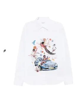 Off-White: Рубашка с принтом 