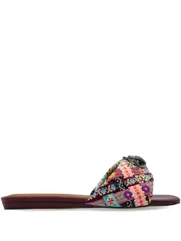 Kurt Geiger London: Чёрные сандалии 