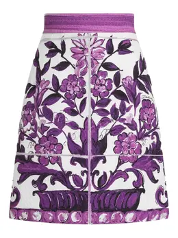 Dolce & Gabbana: Юбка  Majolica с принтом