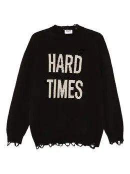 Moschino: Рваный свитер 