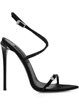 Philipp Plein: Чёрные сандалии  Crystal