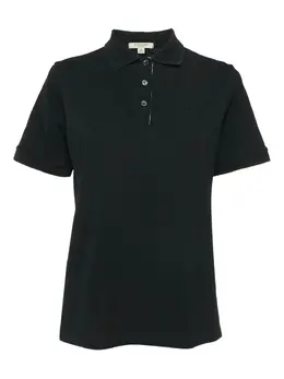 Burberry Pre-Owned: Чёрное поло 