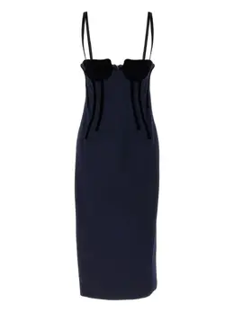 Sportmax: Бархатное платье 