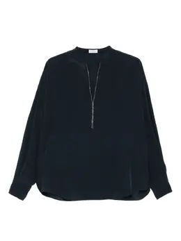 Brunello Cucinelli: Синий топ  Monili