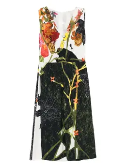 Prada Pre-Owned: Платье с растительным принтом 