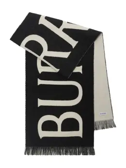 Burberry: Чёрный шарф 