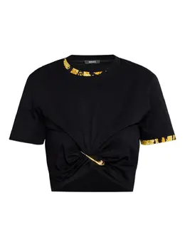 Versace: Чёрный топ  Safety Pin