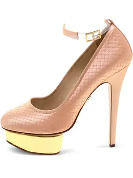 Charlotte Olympia: Оранжевые туфли 