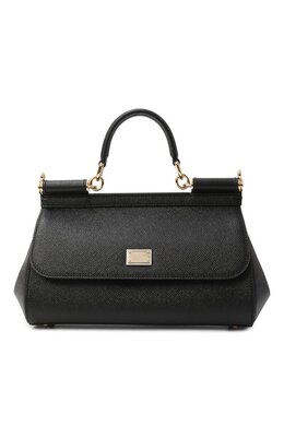 Dolce & Gabbana: Чёрная сумка  Sicily Medium