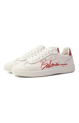 Balmain: Белые кеды 