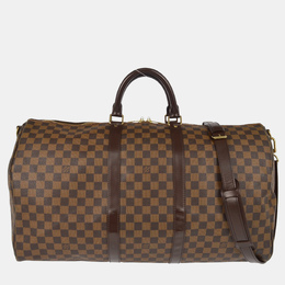 Louis Vuitton: Коричневая спортивная сумка  Keepall