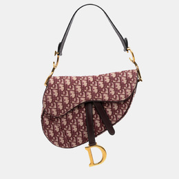 Dior: Бордовая сумка 
