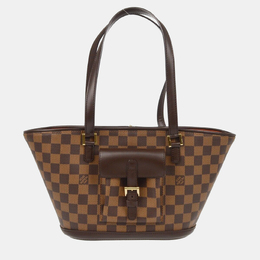 Louis Vuitton: Коричневая сумка-шоппер 