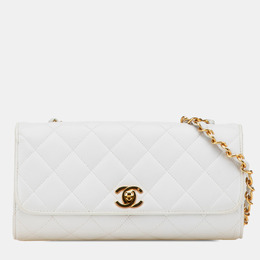 Chanel: Белый клатч 
