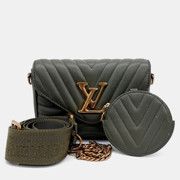Louis Vuitton: Зелёная сумка  Pochette