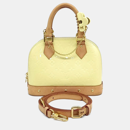 Louis Vuitton: Жёлтая сумка  Alma BB