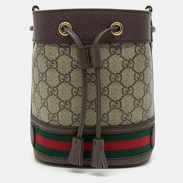 Gucci: Бежевая сумка  Ophidia