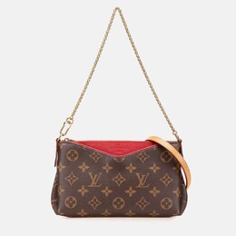 Louis Vuitton: Коричневый клатч 