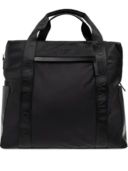 Emporio Armani: Чёрная сумка-шоппер 