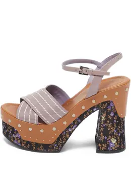 Prada Pre-Owned: Фиолетовые босоножки 