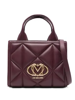 Love Moschino: Тёмная сумка-шоппер 